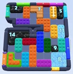 Color Block Jam level 1352 / 1398 / 2306: screenshot of the board