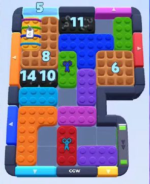 Color Block Jam level 901 / 1802: screenshot of the board