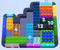 Color Block Jam level 1111 / 2015: screenshot of the board