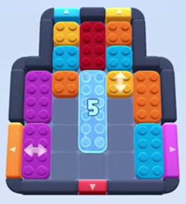 Color Block Jam level 96: screenshot of the board