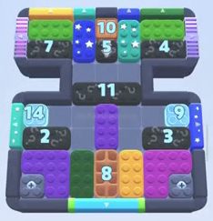 Color Block Jam level: screenshot of the board