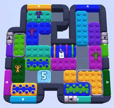 Color Block Jam level 1310 / 1313 / 1324 / 2231: screenshot of the board