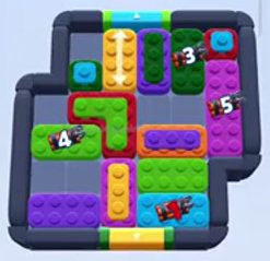 Color Block Jam level 811 / 1706 / 1745: screenshot of the board