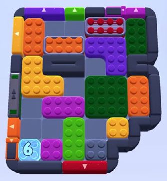 Color Block Jam level 1146: screenshot of the board