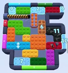 Color Block Jam level 1394 / 1396 / 2304: screenshot of the board