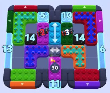 Color Block Jam level 1081 / 1988: screenshot of the board