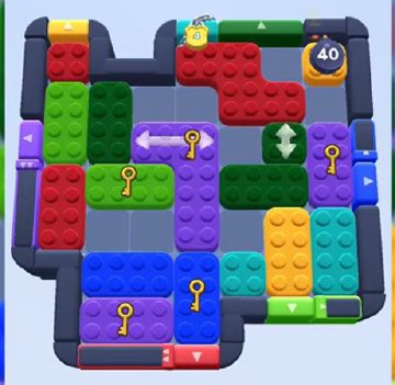 Color Block Jam level 604 / 1554: screenshot of the board