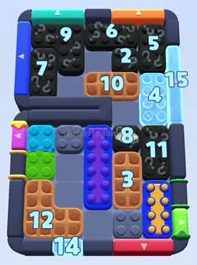 Color Block Jam level 1158 / 2062: screenshot of the board