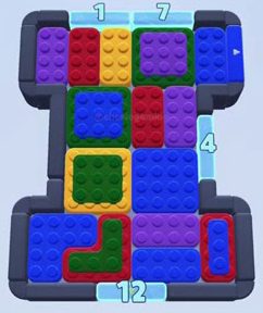Color Block Jam level: screenshot of the board