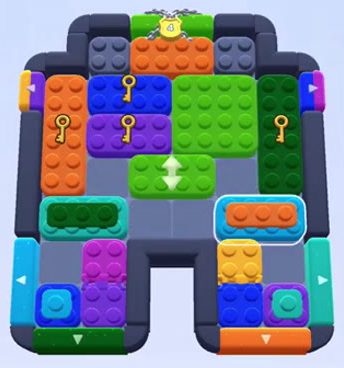 Color Block Jam level: screenshot of the board