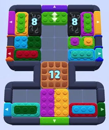 Color Block Jam level: screenshot of the board