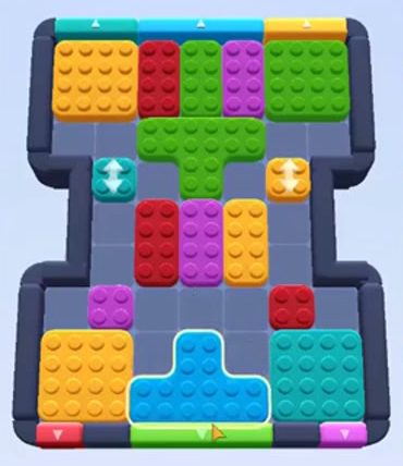 Color Block Jam level 23: screenshot of the board