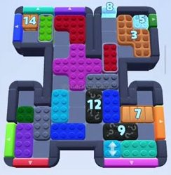 Color Block Jam level: screenshot of the board