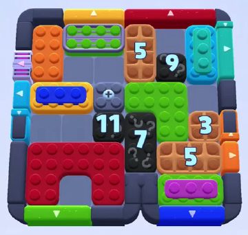 Color Block Jam level 1232 / 1230 / 2116: screenshot of the board