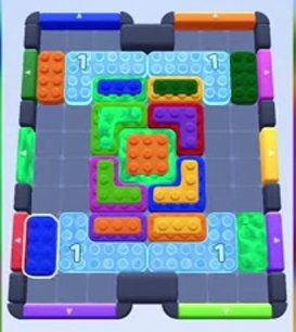 Color Block Jam level 125: screenshot of the board