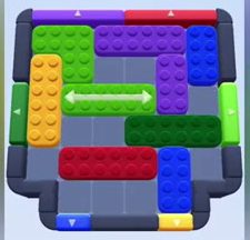 Color Block Jam level: screenshot of the board