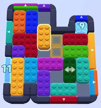 Color Block Jam level 1323 / 1326: screenshot of the board