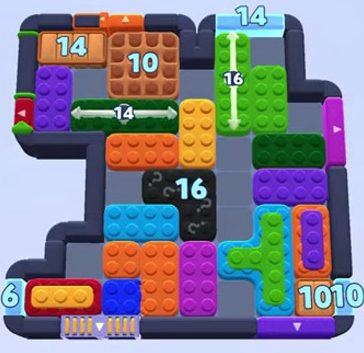 Color Block Jam level 1581 / 1582 / 1587: screenshot of the board