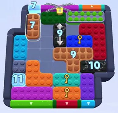 Color Block Jam level: screenshot of the board