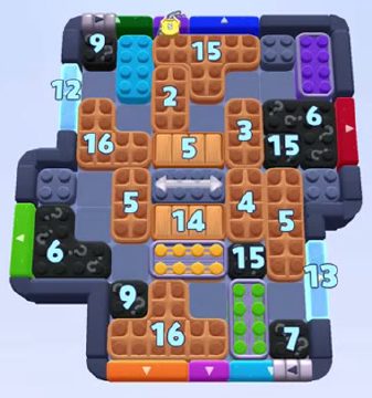 Color Block Jam level 1501 / 1502: screenshot of the board