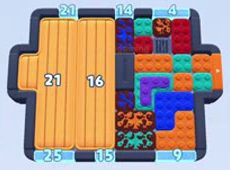 Color Block Jam level 1724 / 1872 / 2731: screenshot of the board