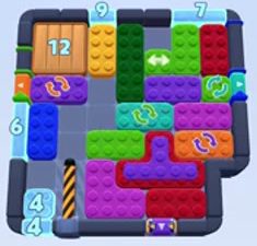 Color Block Jam level 1400 / 1392 / 1395: screenshot of the board