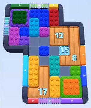 Color Block Jam level 288 / 420 / 676: screenshot of the board