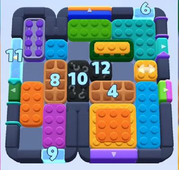 Color Block Jam level 1152 / 1150 / 2103: screenshot of the board