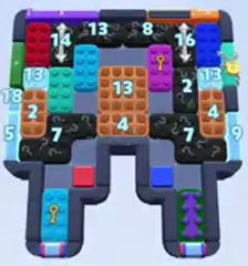 Color Block Jam level 1526 / 2436: screenshot of the board