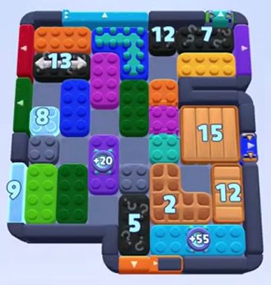 Color Block Jam level 1380 / 1393 / 2301: screenshot of the board