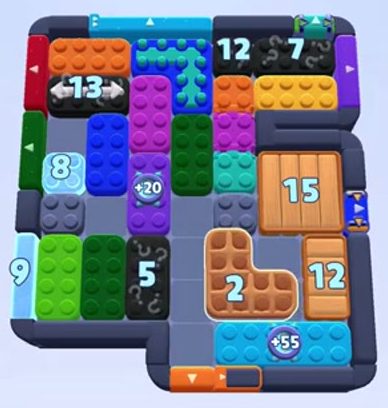 Color Block Jam level: screenshot of the board