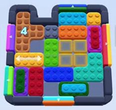 Color Block Jam level 947 / 949 / 1885: screenshot of the board