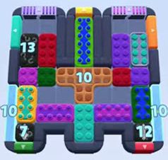 Color Block Jam level 1201 / 2093: screenshot of the board