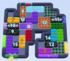 Color Block Jam level: screenshot of the board