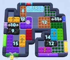 Color Block Jam level 1547 / 2457: screenshot of the board