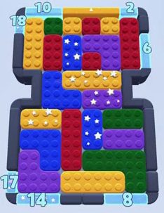 Color Block Jam level: screenshot of the board