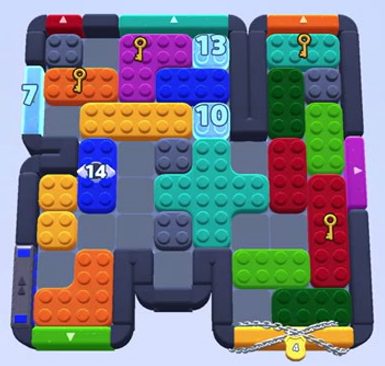 Color Block Jam level 1577 / 1583 / 1588: screenshot of the board