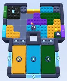 Color Block Jam level: screenshot of the board
