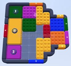 Color Block Jam level 1434: screenshot of the board