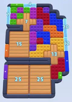 Color Block Jam level: screenshot of the board