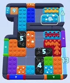 Color Block Jam level 1282 / 1278 / 2186: screenshot of the board