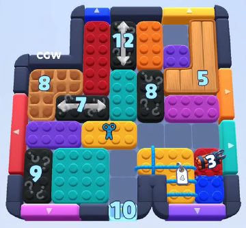 Color Block Jam level 935 / 956 / 1862: screenshot of the board