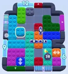 Color Block Jam level 1235 / 1228 / 1233: screenshot of the board