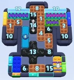Color Block Jam level 1418 / 2327: screenshot of the board