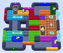 Color Block Jam level: screenshot of the board