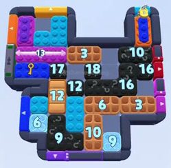 Color Block Jam level: screenshot of the board