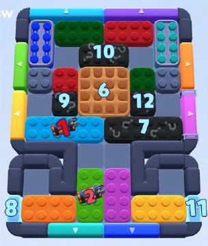 Color Block Jam level 1003: screenshot of the board
