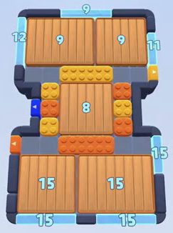 Color Block Jam level: screenshot of the board
