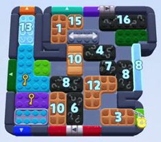 Color Block Jam level: screenshot of the board