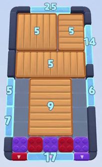 Color Block Jam level: screenshot of the board